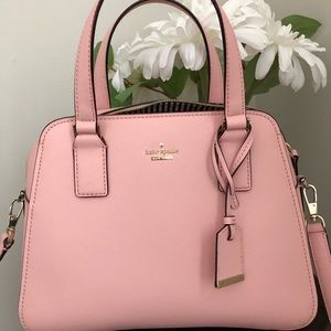 Kate Spade Crossbody Purse Light Pink And Gold
